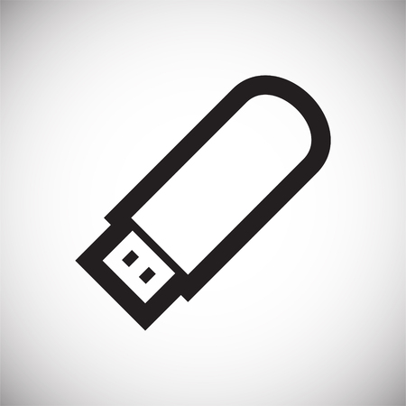 Flash data drive disc icon on white background for graphic and web design, Modern simple vector sign. Internet concept. Trendy symbol for website design web button or mobile app.のイラスト素材