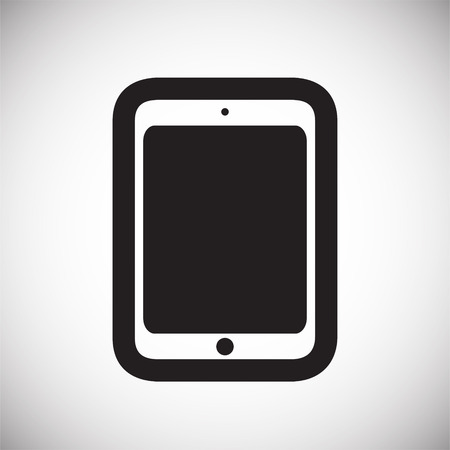 Digital pad tablet icon on white background for graphic and web design, Modern simple vector sign. Internet concept. Trendy symbol for website design web button or mobile app.のイラスト素材