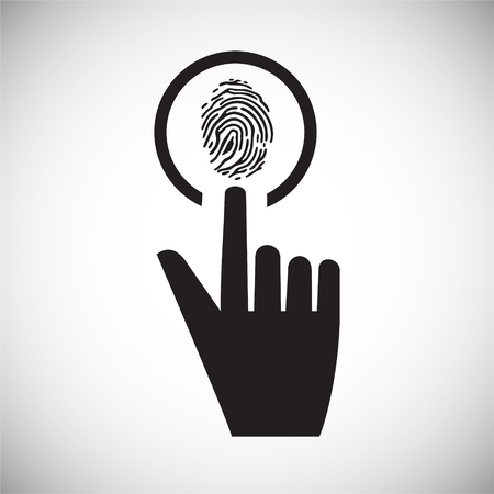 Finger print access icon on white background for graphic and web design, Modern simple vector sign. Internet concept. Trendy symbol for website design web button or mobile app.のイラスト素材