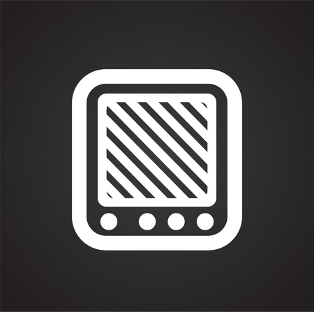 wireless speaker icon on black background for graphic and web design, Modern simple vector sign. Internet concept. Trendy symbol for website design web button or mobile app.のイラスト素材