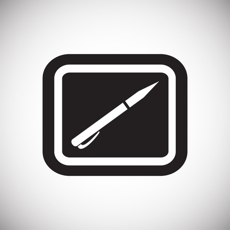 Drawing pad icon on white background for graphic and web design, Modern simple vector sign. Internet concept. Trendy symbol for website design web button or mobile app.の写真素材