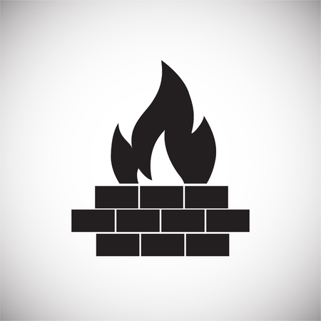 Fire wall icon on white background for graphic and web design, Modern simple vector sign. Internet concept. Trendy symbol for website design web button or mobile app.の写真素材