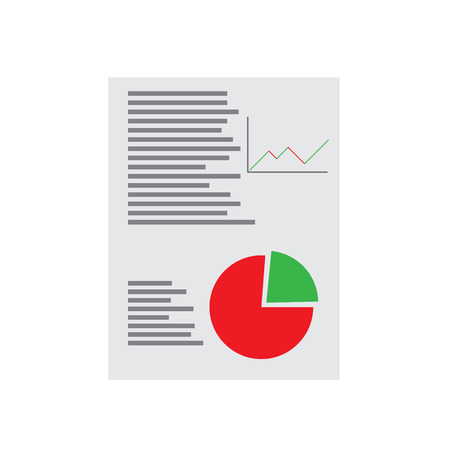 Statistics on paper sheet icon on white background for graphic and web design, Modern simple vector sign. Internet concept. Trendy symbol for website design web button or mobile app.の写真素材