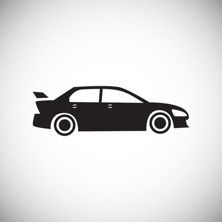 Car icon on white background for graphic and web design, Modern simple vector sign. Internet concept. Trendy symbol for website design web button or mobile app.の写真素材