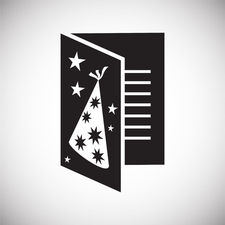 Birthday party invitation icon on white background for graphic and web design, Modern simple vector sign. Internet concept. Trendy symbol for website design web button or mobile appのイラスト素材