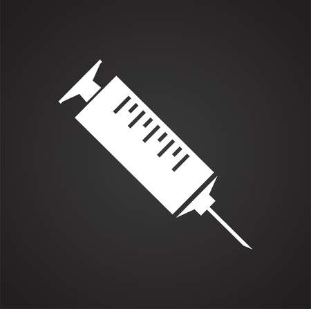 Pet medicine icon on black background for graphic and web design, Modern simple vector sign. Internet concept. Trendy symbol for website design web button or mobile appのイラスト素材