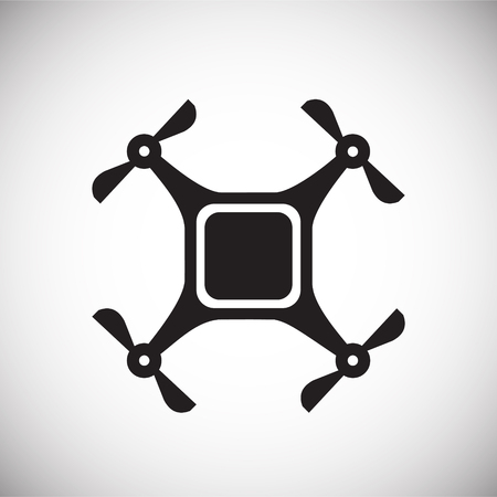 Drone quadcopter icon on white background for graphic and web design, Modern simple vector sign. Internet concept. Trendy symbol for website design web button or mobile appのイラスト素材