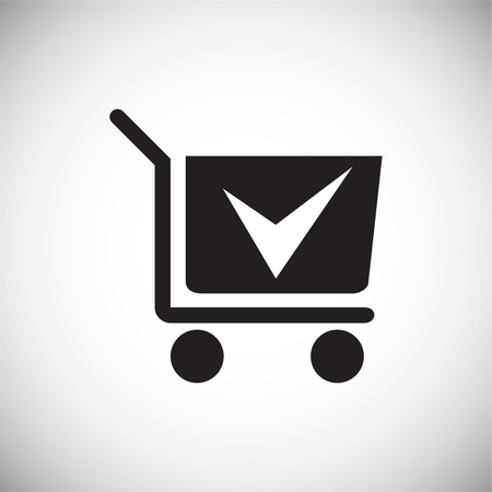 Online shopping cart icon on white background for graphic and web design, Modern simple vector sign. Internet concept. Trendy symbol for website design web button or mobile appのイラスト素材