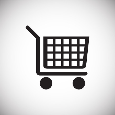 Online shopping cart icon on white background for graphic and web design, Modern simple vector sign. Internet concept. Trendy symbol for website design web button or mobile appの写真素材