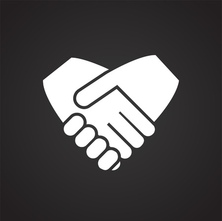 Hand shaking icon on white background for graphic and web design, Modern simple vector sign. Internet concept. Trendy symbol for website design web button or mobile appの写真素材