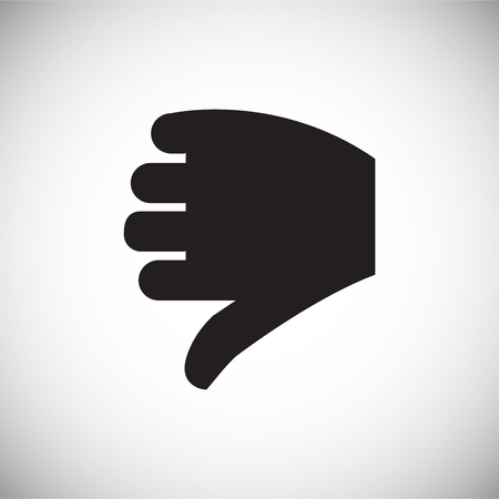 Thumb down icon on white background for graphic and web design, Modern simple vector sign. Internet concept. Trendy symbol for website design web button or mobile appの写真素材
