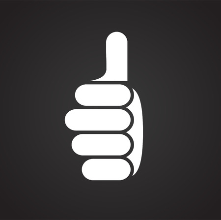 Thumb up icon on white background for graphic and web design, Modern simple vector sign. Internet concept. Trendy symbol for website design web button or mobile appの写真素材