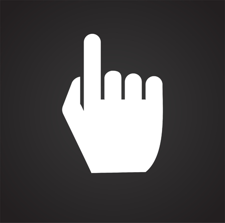 Pointer gesture icon on white background for graphic and web design, Modern simple vector sign. Internet concept. Trendy symbol for website design web button or mobile appの写真素材