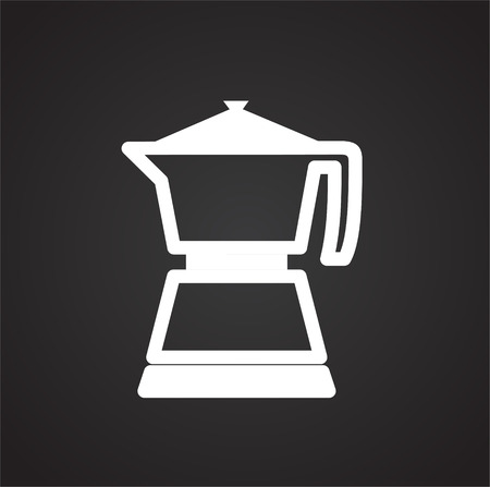 Mocca icon on black background for graphic and web design, Modern simple vector sign. Internet concept. Trendy symbol for website design web button or mobile appのイラスト素材
