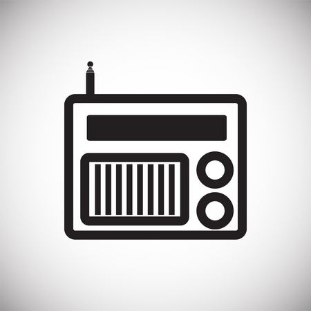 Home radio icon on white background for graphic and web design, Modern simple vector sign. Internet concept. Trendy symbol for website design web button or mobile appのイラスト素材