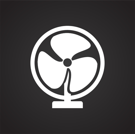 Fan icon on black background for graphic and web design, Modern simple vector sign. Internet concept. Trendy symbol for website design web button or mobile appのイラスト素材