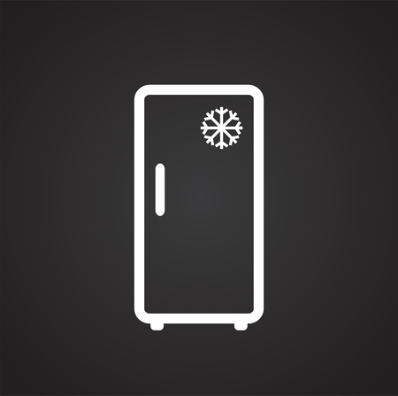Freezer icon on black background for graphic and web design, Modern simple vector sign. Internet concept. Trendy symbol for website design web button or mobile appの写真素材