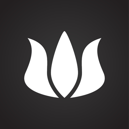 Spring flower icon on black background for graphic and web design, Modern simple vector sign. Internet concept. Trendy symbol for website design web button or mobile appのイラスト素材