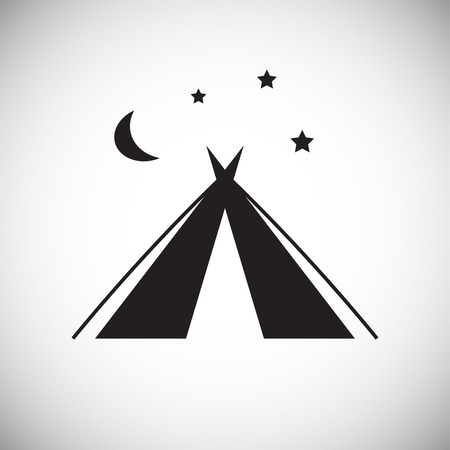 Camping tent icon on white background for graphic and web design, Modern simple vector sign. Internet concept. Trendy symbol for website design web button or mobile appのイラスト素材