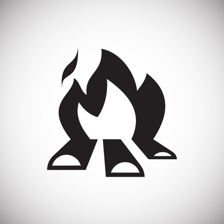 Bonfire icon on white background for graphic and web design, Modern simple vector sign. Internet concept. Trendy symbol for website design web button or mobile appの写真素材