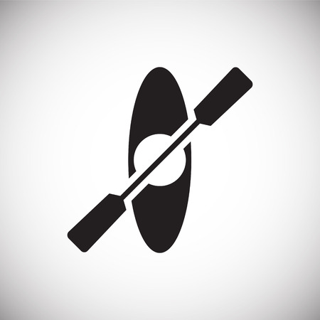 Kayak icon on white background for graphic and web design, Modern simple vector sign. Internet concept. Trendy symbol for website design web button or mobile appの写真素材