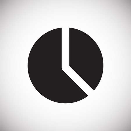 Pie diagram icon on white background for graphic and web design, Modern simple vector sign. Internet concept. Trendy symbol for website design web button or mobile appのイラスト素材