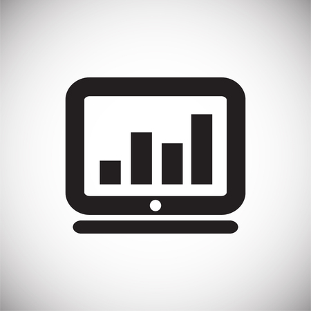 screen with diagram icon on white background for graphic and web design, Modern simple vector sign. Internet concept. Trendy symbol for website design web button or mobile appのイラスト素材