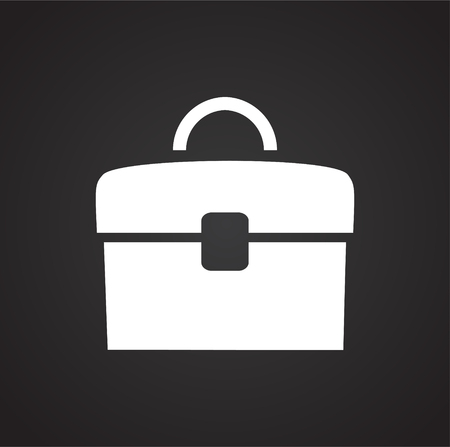 Case icon on black background for graphic and web design, Modern simple vector sign. Internet concept. Trendy symbol for website design web button or mobile appの写真素材