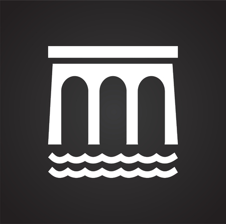 Water reserve icon on black background for graphic and web design, Modern simple vector sign. Internet concept. Trendy symbol for website design web button or mobile appの写真素材