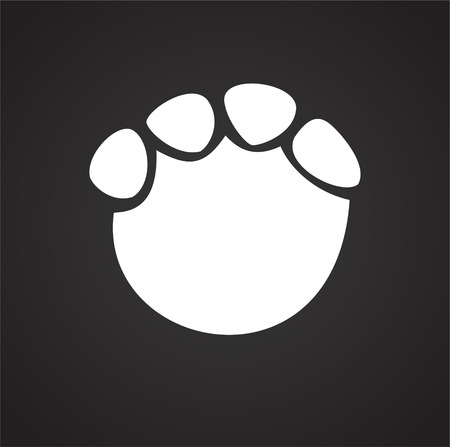 Foot print icon on black background for graphic and web design, Modern simple vector sign. Internet concept. Trendy symbol for website design web button or mobile appのイラスト素材