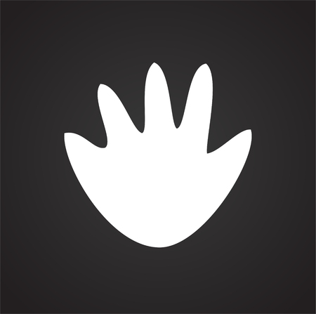 Foot print icon on black background for graphic and web design, Modern simple vector sign. Internet concept. Trendy symbol for website design web button or mobile appのイラスト素材