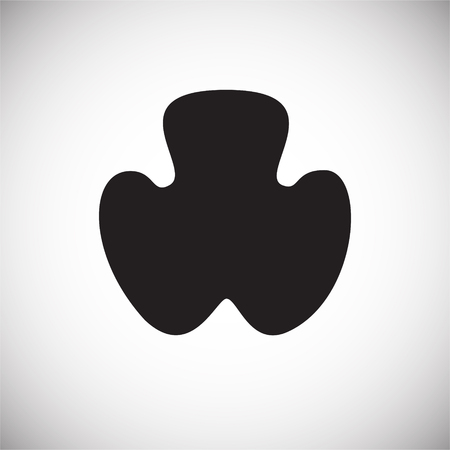 Foot print icon on white background for graphic and web design, Modern simple vector sign. Internet concept. Trendy symbol for website design web button or mobile appのイラスト素材