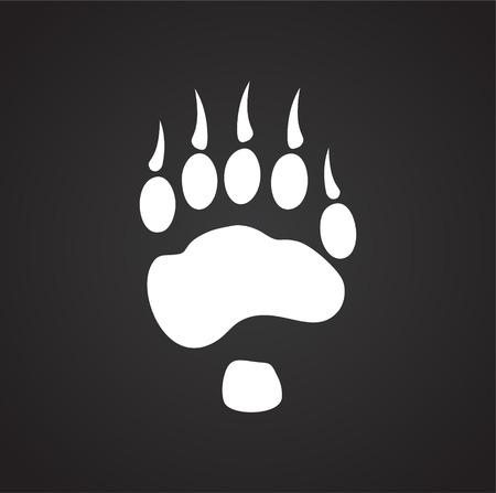 Foot print icon on black background for graphic and web design, Modern simple vector sign. Internet concept. Trendy symbol for website design web button or mobile appの写真素材