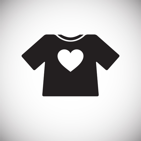 Heart t-shirt icon on white background for graphic and web design, Modern simple vector sign. Internet concept. Trendy symbol for website design web button or mobile appのイラスト素材