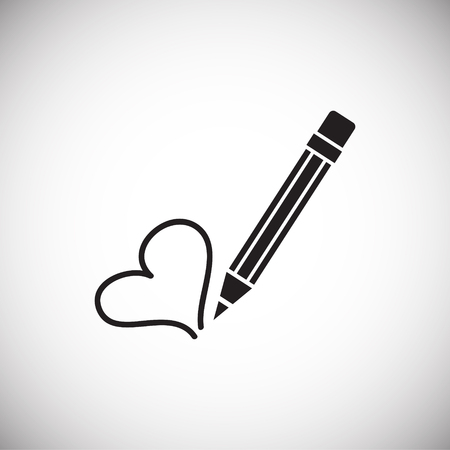 Heart sign icon on white background for graphic and web design, Modern simple vector sign. Internet concept. Trendy symbol for website design web button or mobile appのイラスト素材