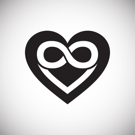 Infinity heart icon on white background for graphic and web design, Modern simple vector sign. Internet concept. Trendy symbol for website design web button or mobile appのイラスト素材