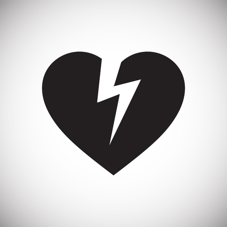 Broken heart icon on white background for graphic and web design, Modern simple vector sign. Internet concept. Trendy symbol for website design web button or mobile appのイラスト素材