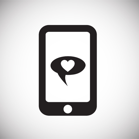 Love message icon on white background for graphic and web design, Modern simple vector sign. Internet concept. Trendy symbol for website design web button or mobile appのイラスト素材