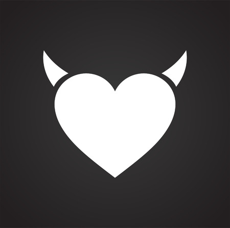Heart with thorns icon on black background for graphic and web design, Modern simple vector sign. Internet concept. Trendy symbol for website design web button or mobile appのイラスト素材
