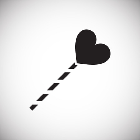 Heart on stick icon on white background for graphic and web design, Modern simple vector sign. Internet concept. Trendy symbol for website design web button or mobile appの写真素材