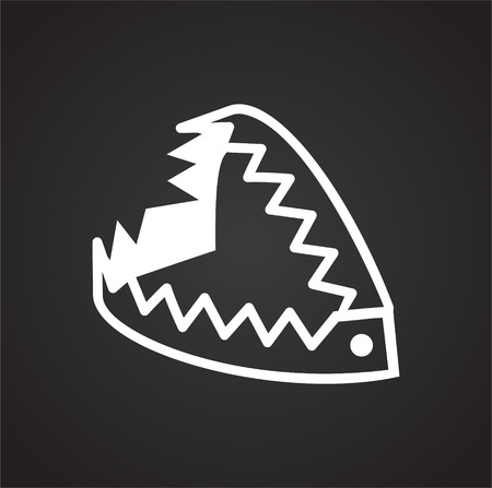 Hunting trap icon on black background for graphic and web design, Modern simple vector sign. Internet concept. Trendy symbol for website design web button or mobile appのイラスト素材