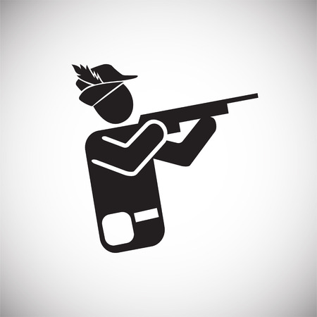 Hunter icon on white background for graphic and web design, Modern simple vector sign. Internet concept. Trendy symbol for website design web button or mobile appのイラスト素材