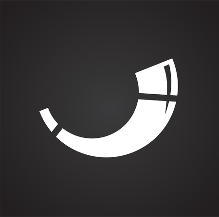 Hunting horn icon on black background for graphic and web design, Modern simple vector sign. Internet concept. Trendy symbol for website design web button or mobile appのイラスト素材