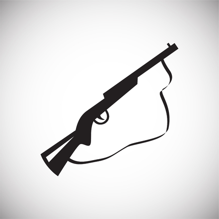 Rifle icon on white background for graphic and web design, Modern simple vector sign. Internet concept. Trendy symbol for website design web button or mobile appの写真素材