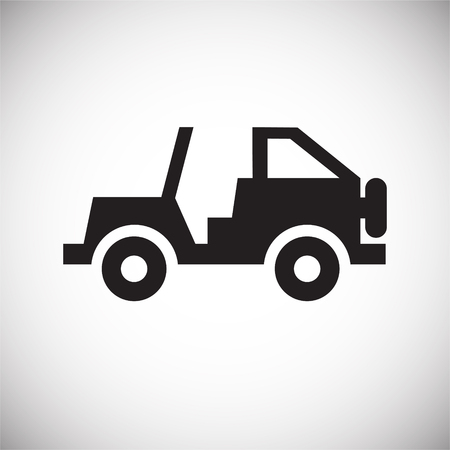 Offroad hunting vehicle icon on white background for graphic and web design, Modern simple vector sign. Internet concept. Trendy symbol for website design web button or mobile appの写真素材