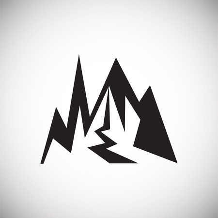 Mountain icon on white background for graphic and web design, Modern simple vector sign. Internet concept. Trendy symbol for website design web button or mobile appの写真素材