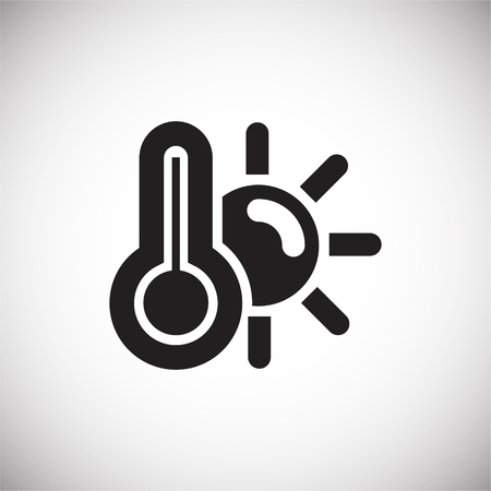 Waether temperature icon on white background for graphic and web design, Modern simple vector sign. Internet concept. Trendy symbol for website design web button or mobile appのイラスト素材