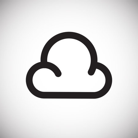 Weather cloud icon on white background for graphic and web design, Modern simple vector sign. Internet concept. Trendy symbol for website design web button or mobile appのイラスト素材