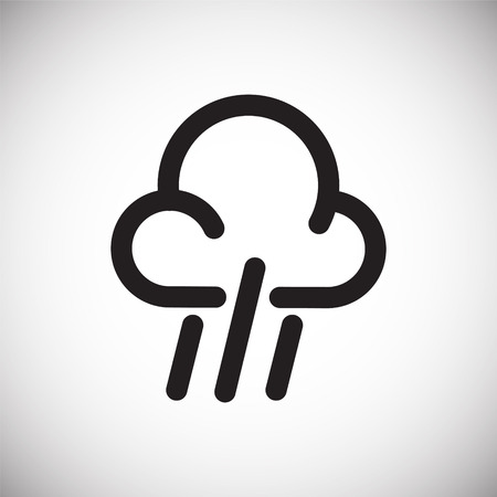 Weather rain icon on white background for graphic and web design, Modern simple vector sign. Internet concept. Trendy symbol for website design web button or mobile appのイラスト素材