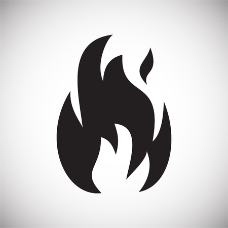 Flame icon on white background for graphic and web design, Modern simple vector sign. Internet concept. Trendy symbol for website design web button or mobile appのイラスト素材